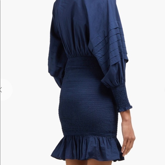 Rhode Anya smocked dress in navy - Picture 2 of 8